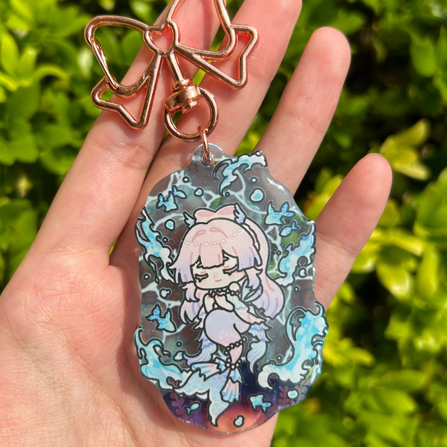 Genshin Sleepy Babies Glitter Epoxy Acrylic Keychains