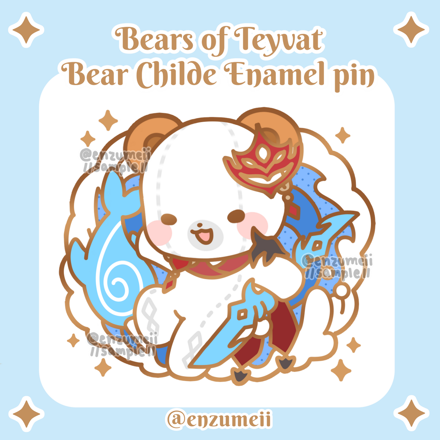 Bears of Teyvat Enamel Pin