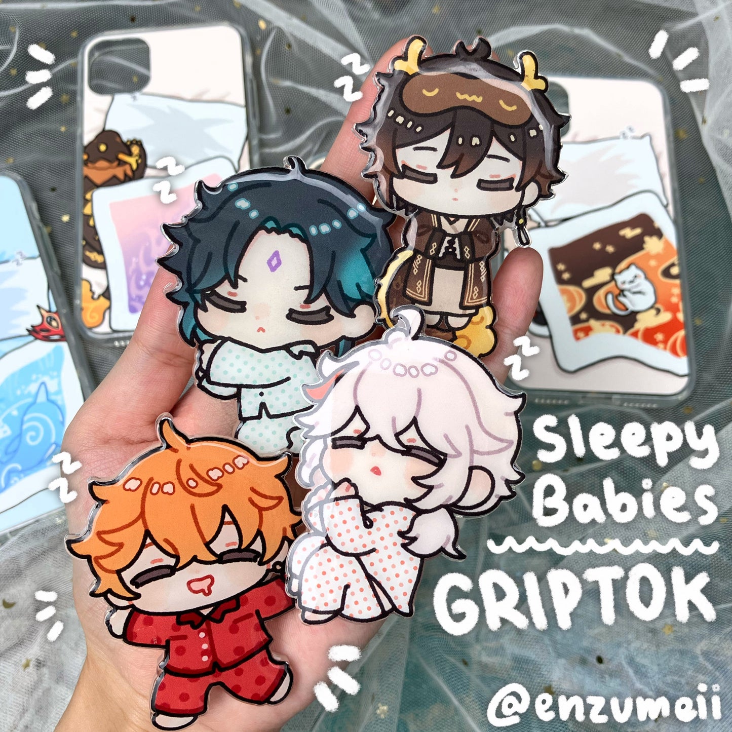 Genshin Sleepy Babies Clear Griptok