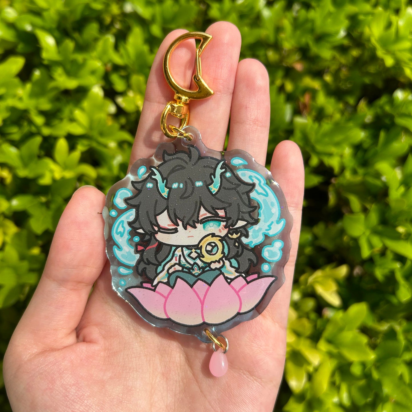 Underwater Series Glitter Epoxy Keychain