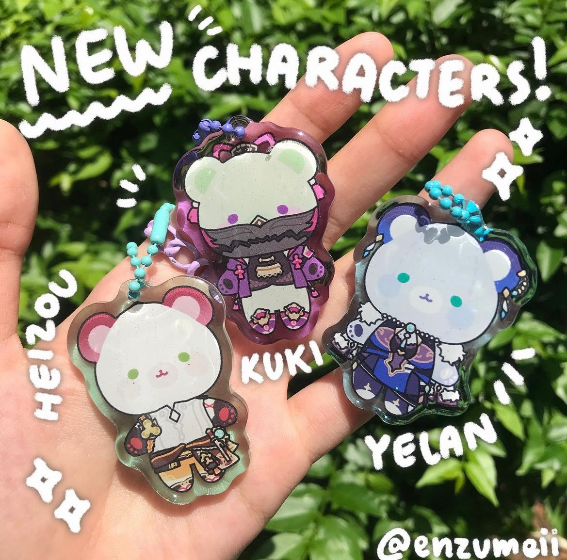 Bears of Teyvat, Genshin Impact Bears Acrylic Charms