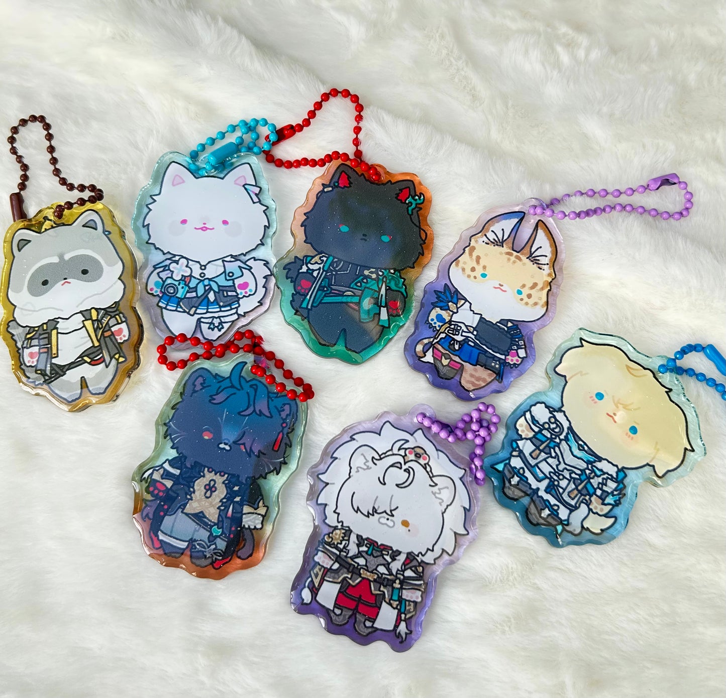 H:SR Fluffy friends keychains