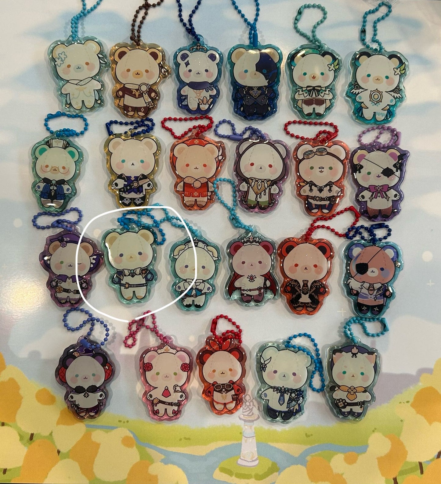 Bears of Teyvat, Genshin Impact Bears Epoxy Acrylic Charms