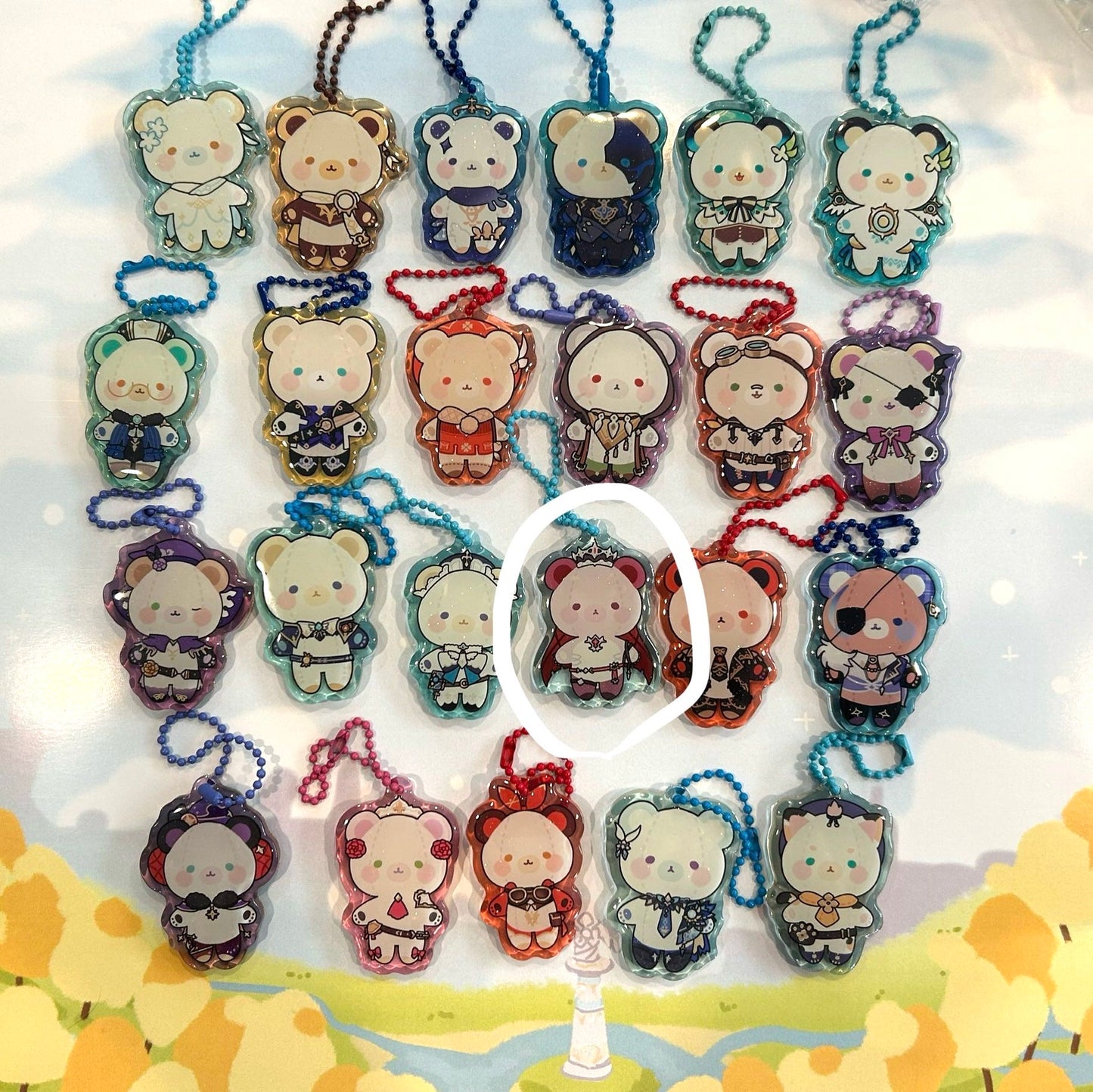 Bears of Teyvat, Genshin Impact Bears Epoxy Acrylic Charms