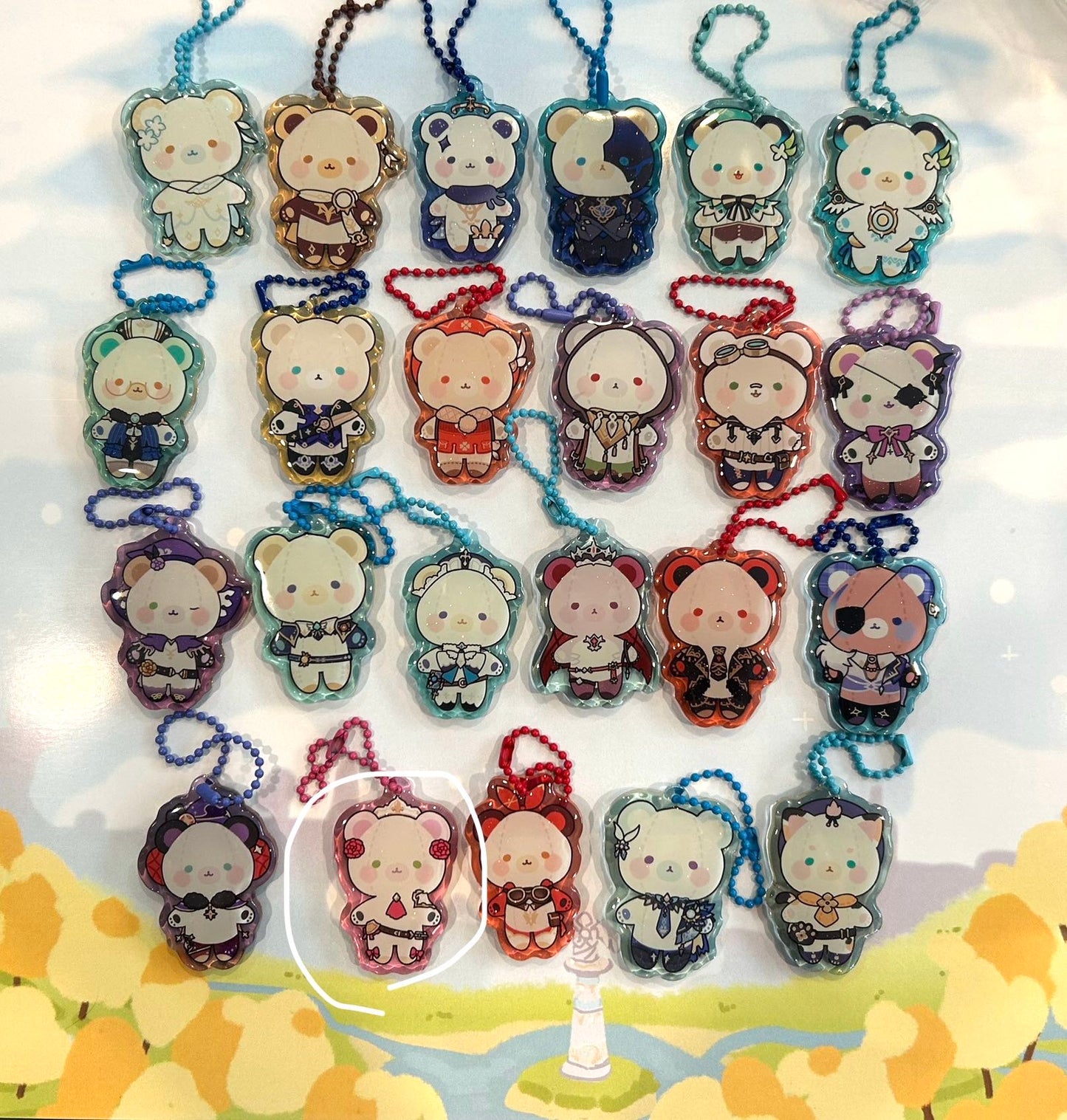 Bears of Teyvat, Genshin Impact Bears Epoxy Acrylic Charms