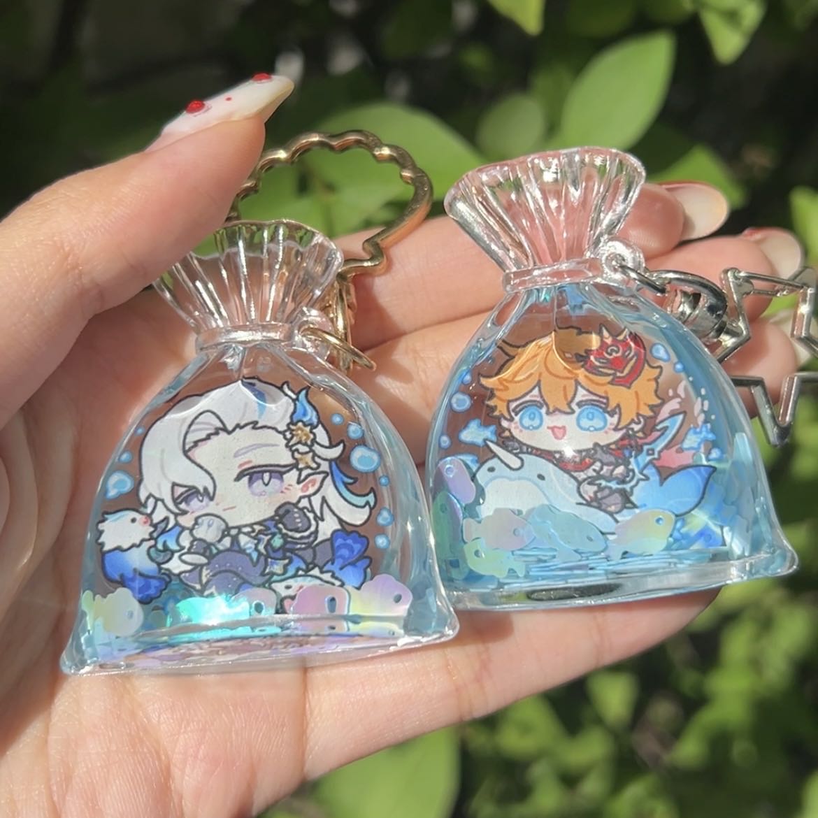 Underwater Series LIQUID BAG Keychain