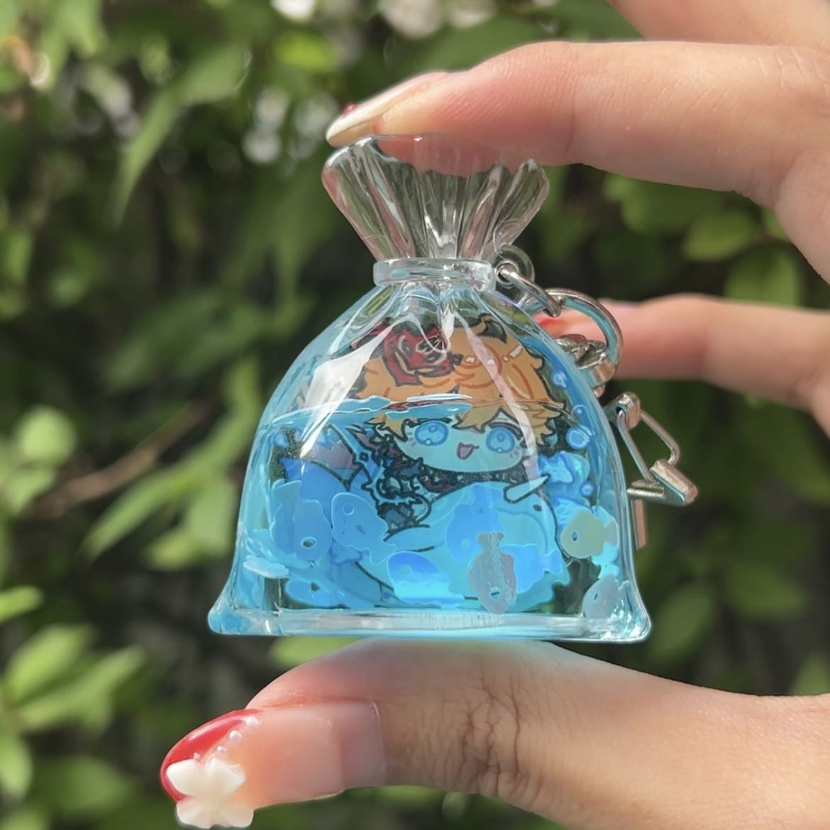 Underwater Series LIQUID BAG Keychain