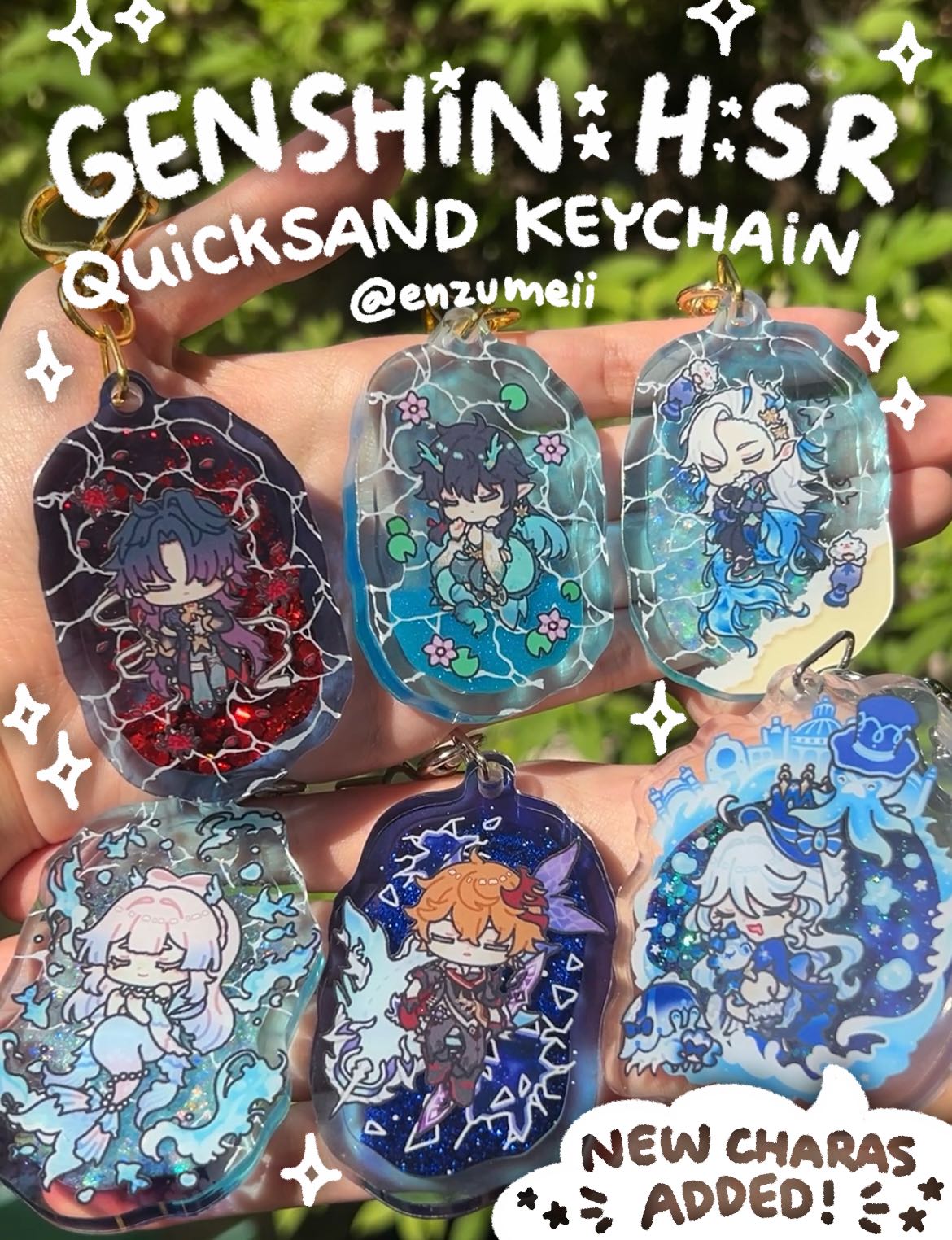 Sleepy babies keychain : Quicksand version