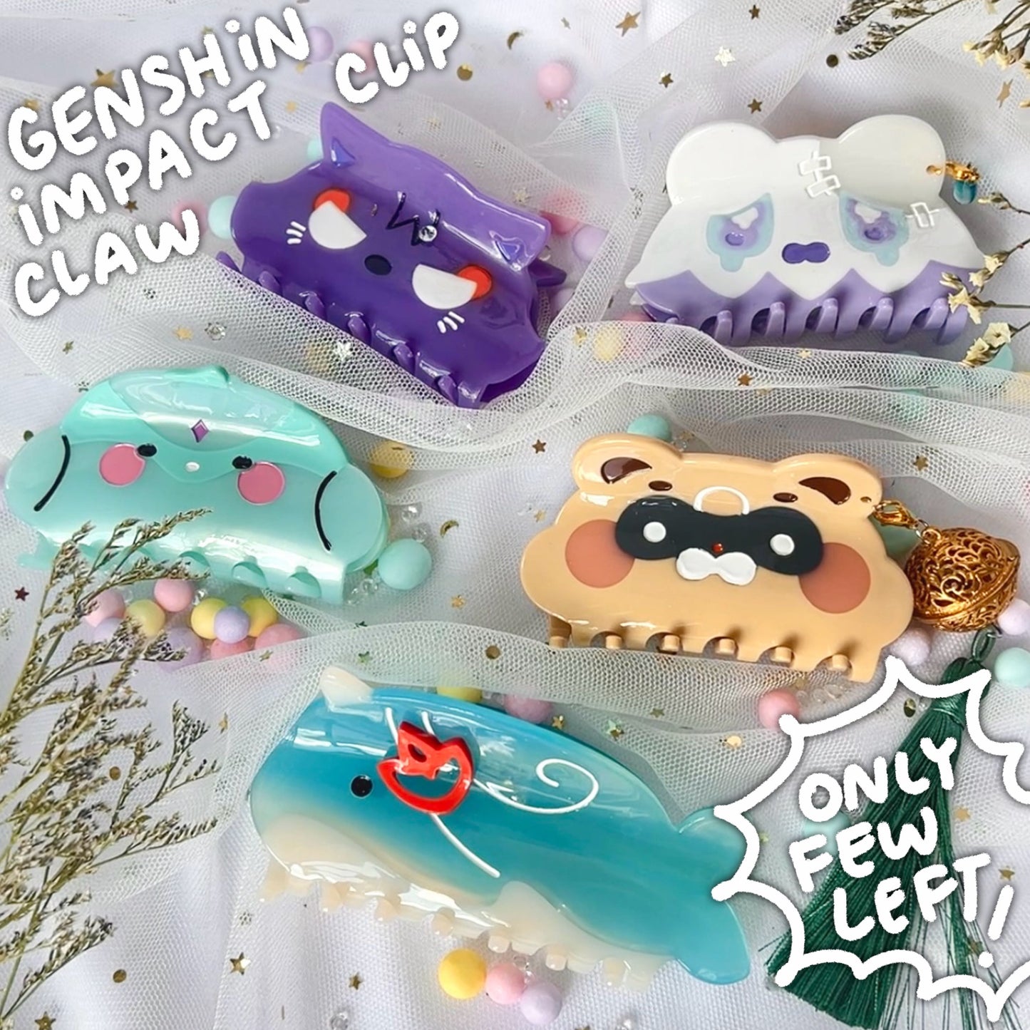 [PREORDER] Genshin & Wubbaboo Claw clips VOL.1 PREORDER