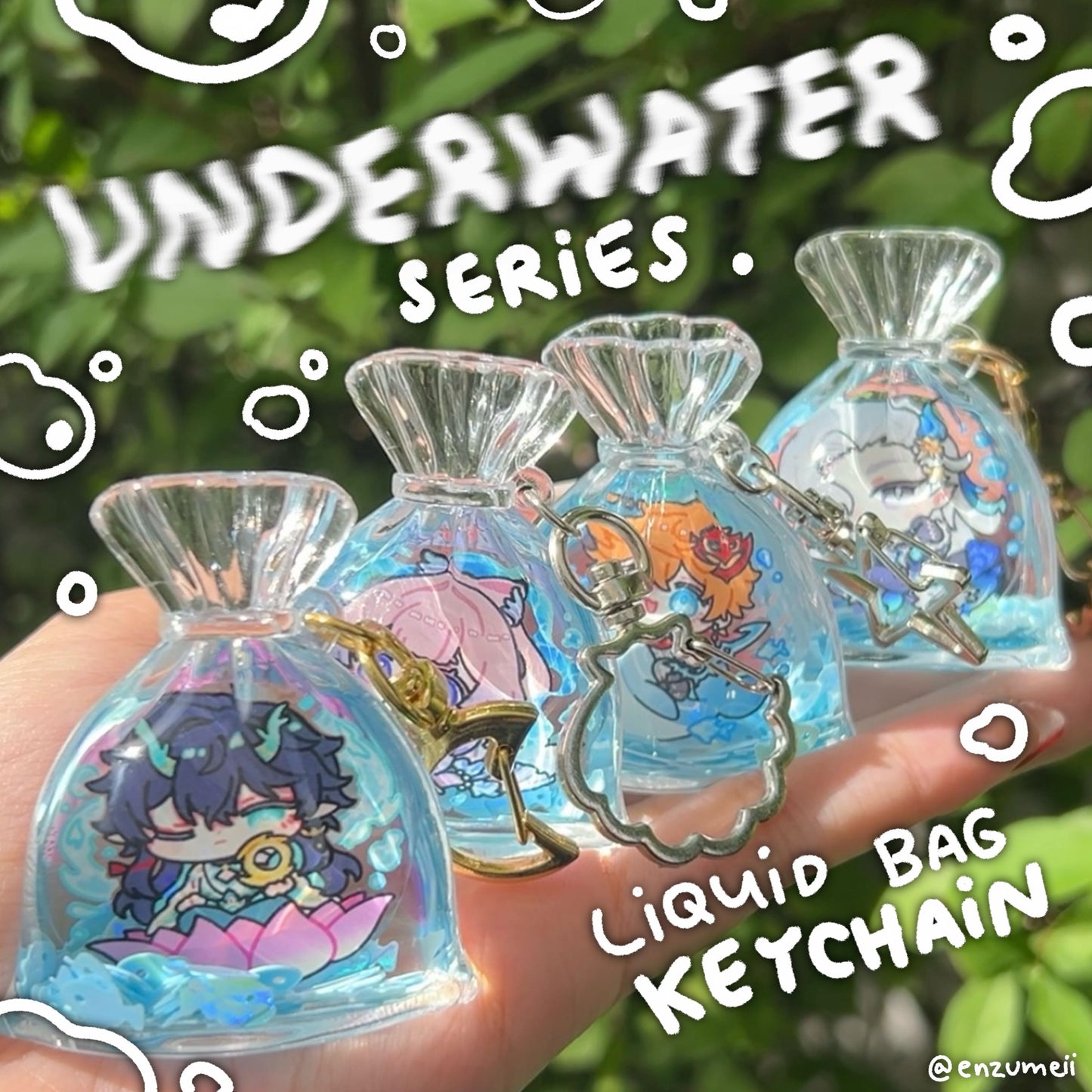 Underwater Series LIQUID BAG Keychain