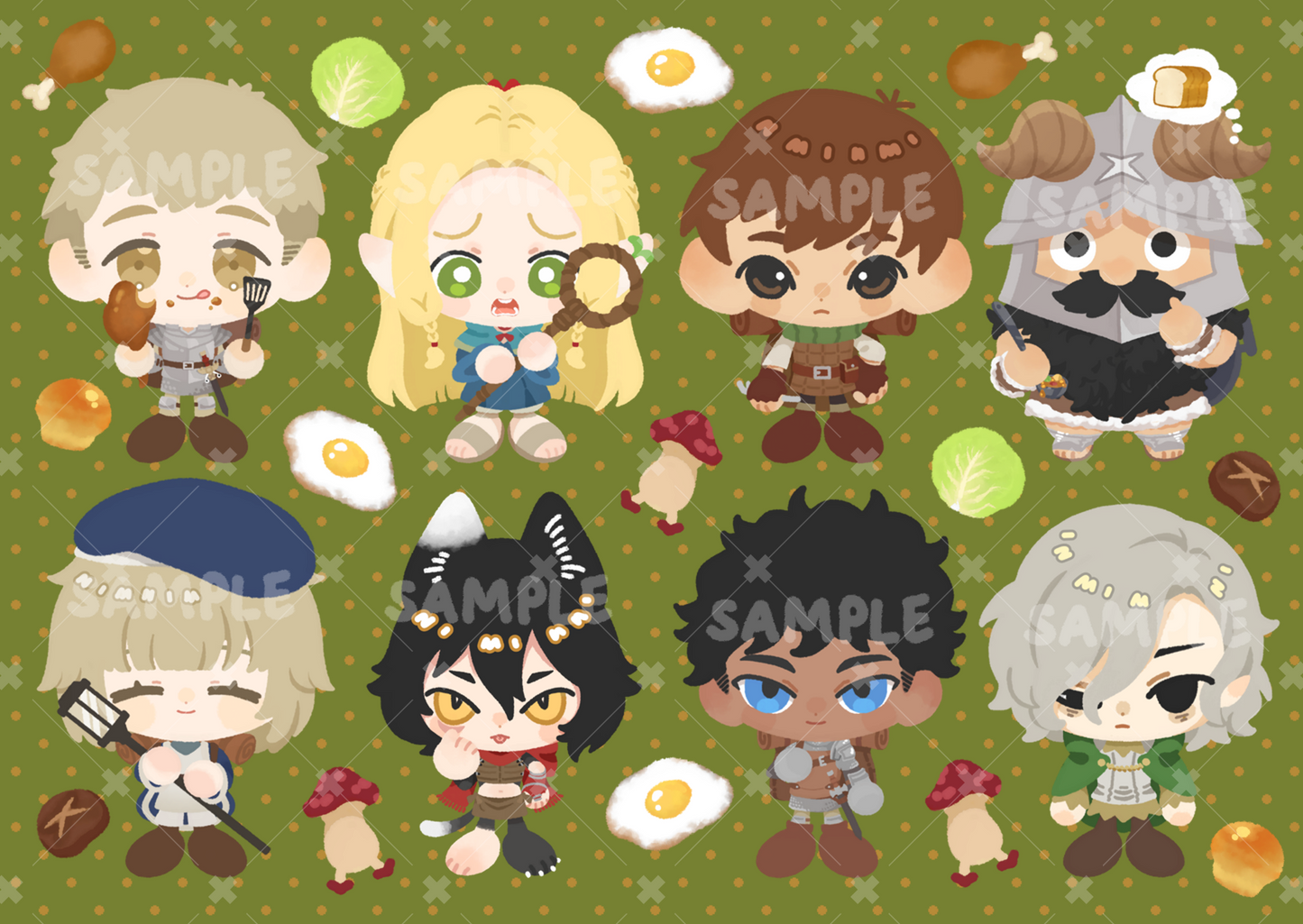 Dungeon meshi🍖 Sticker sheet