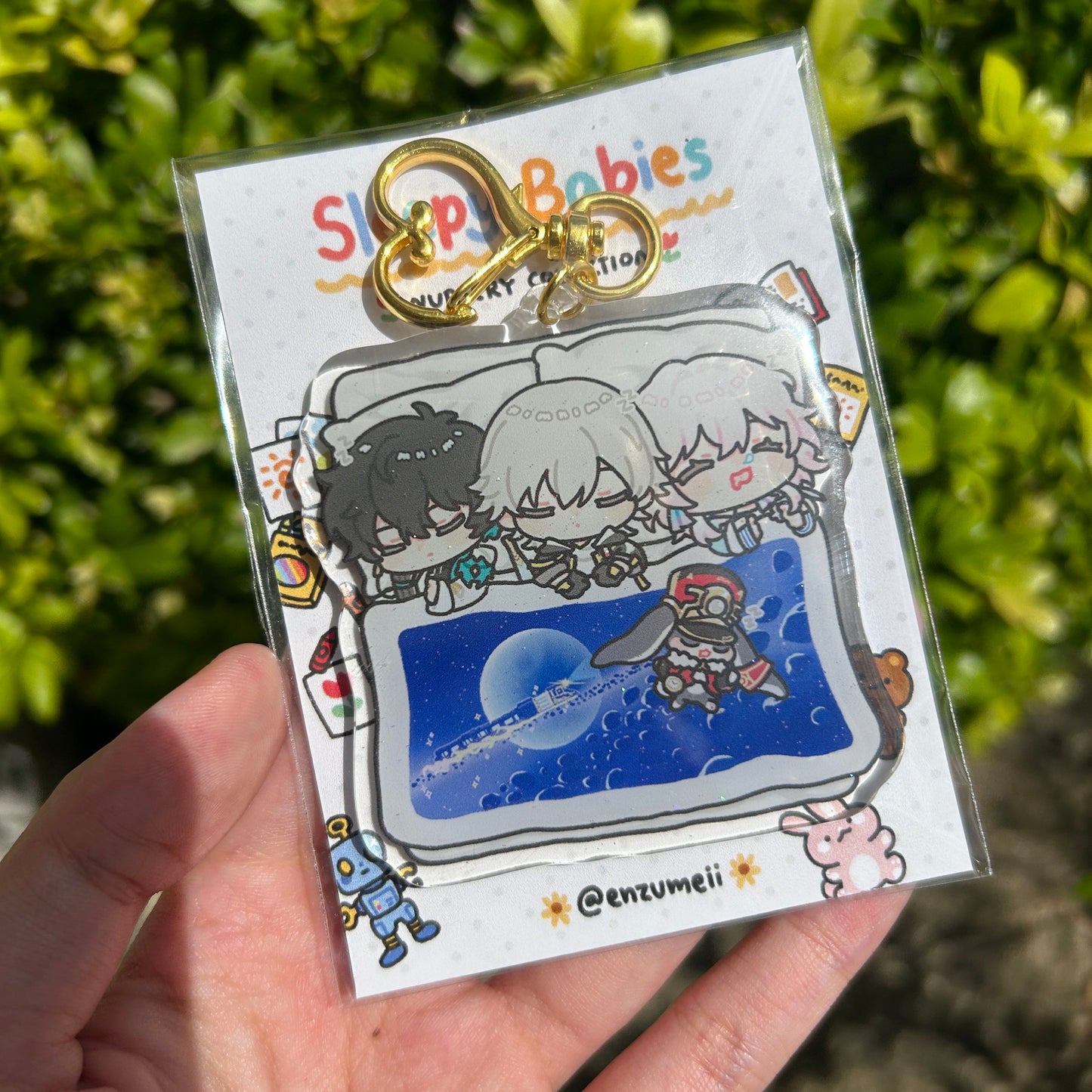 H:SR Sleepy Babies Acrylic keychains