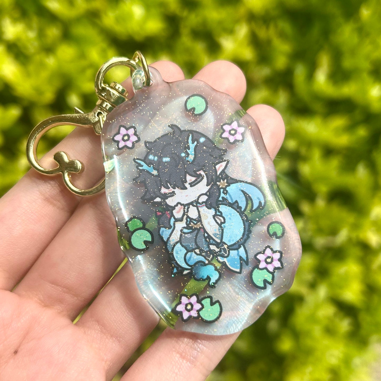 H:SR Sleepy Babies Glitter Epoxy Acrylic keychains