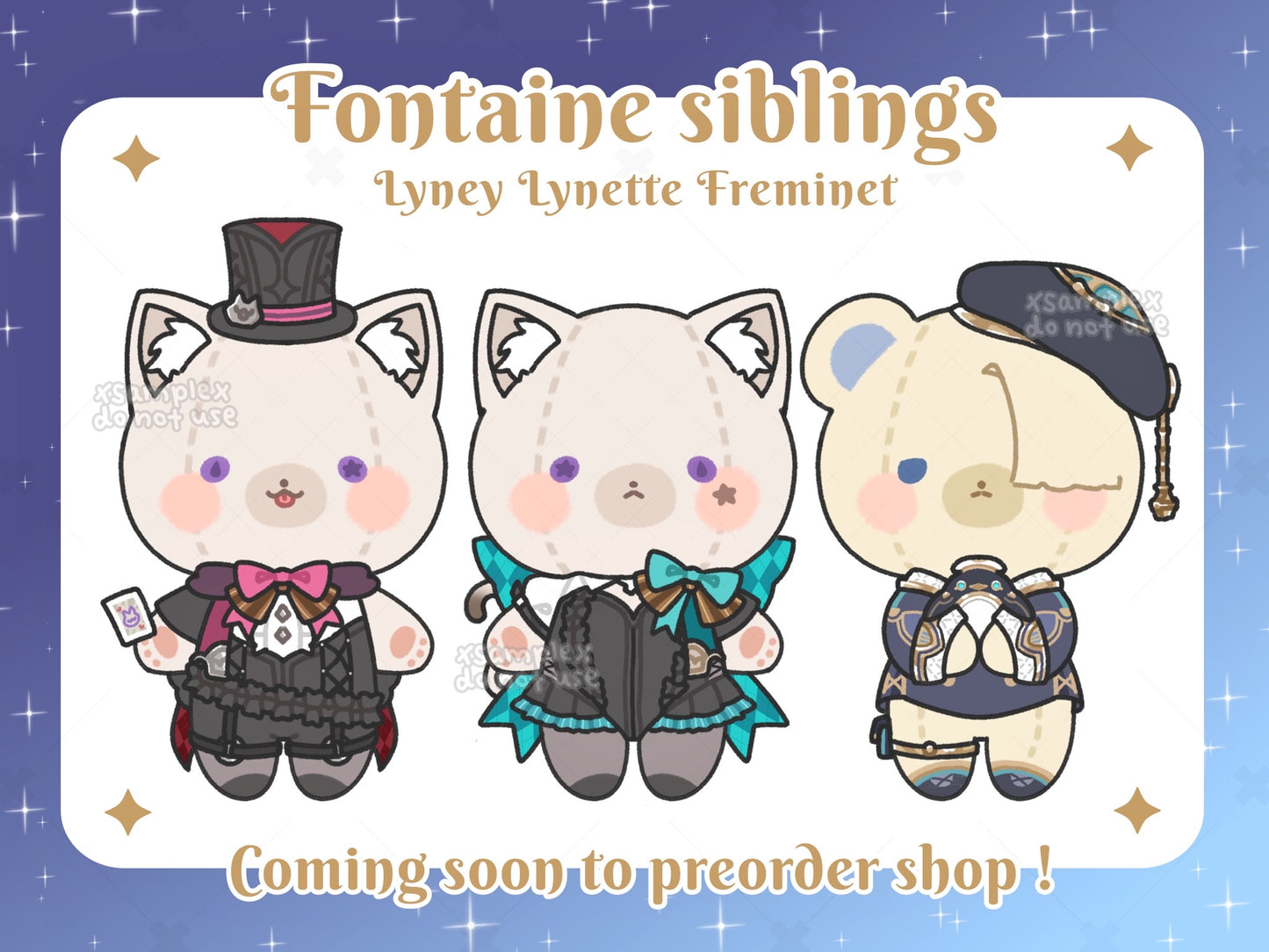 Bears of Teyvat, Genshin Impact Bears Acrylic Charms