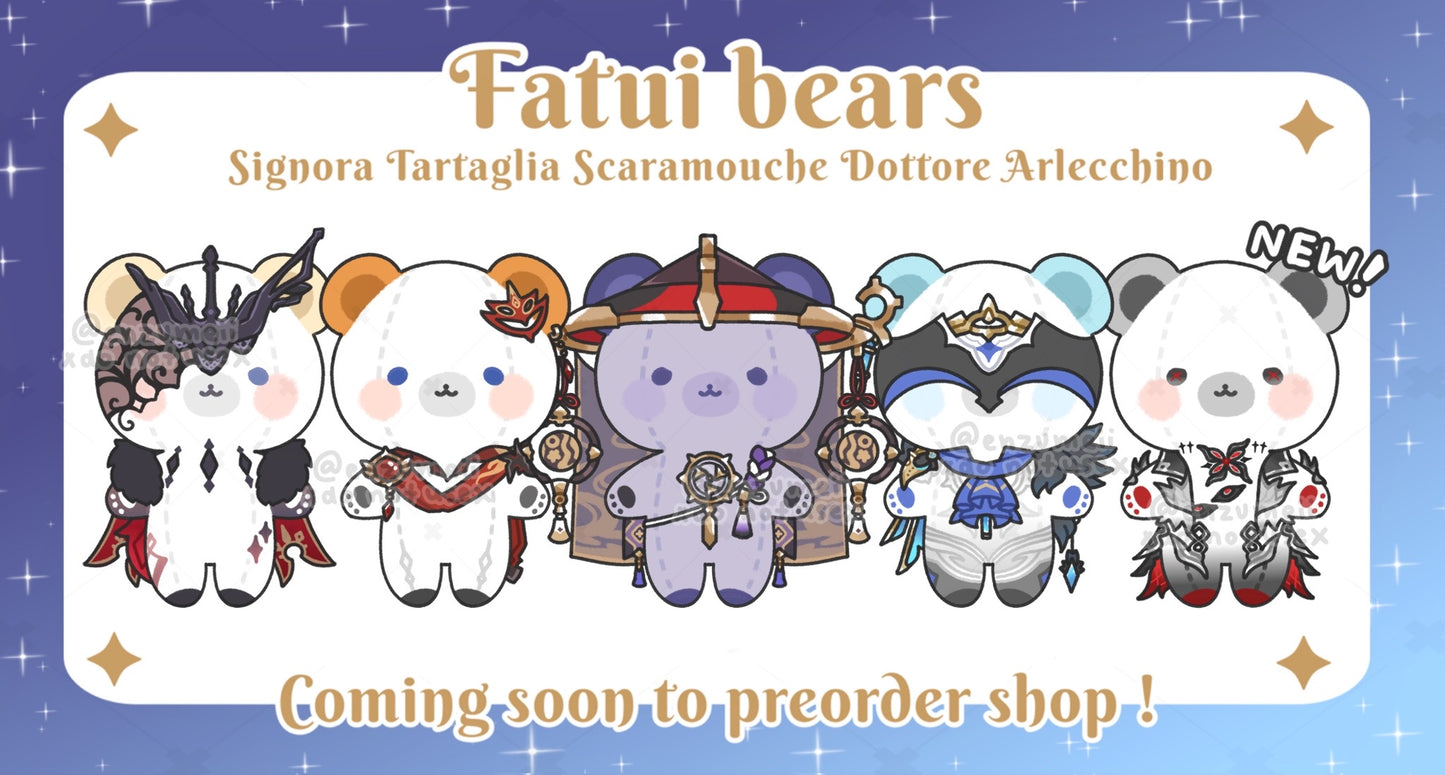 Bears of Teyvat, Genshin Impact Bears Epoxy Acrylic Charms