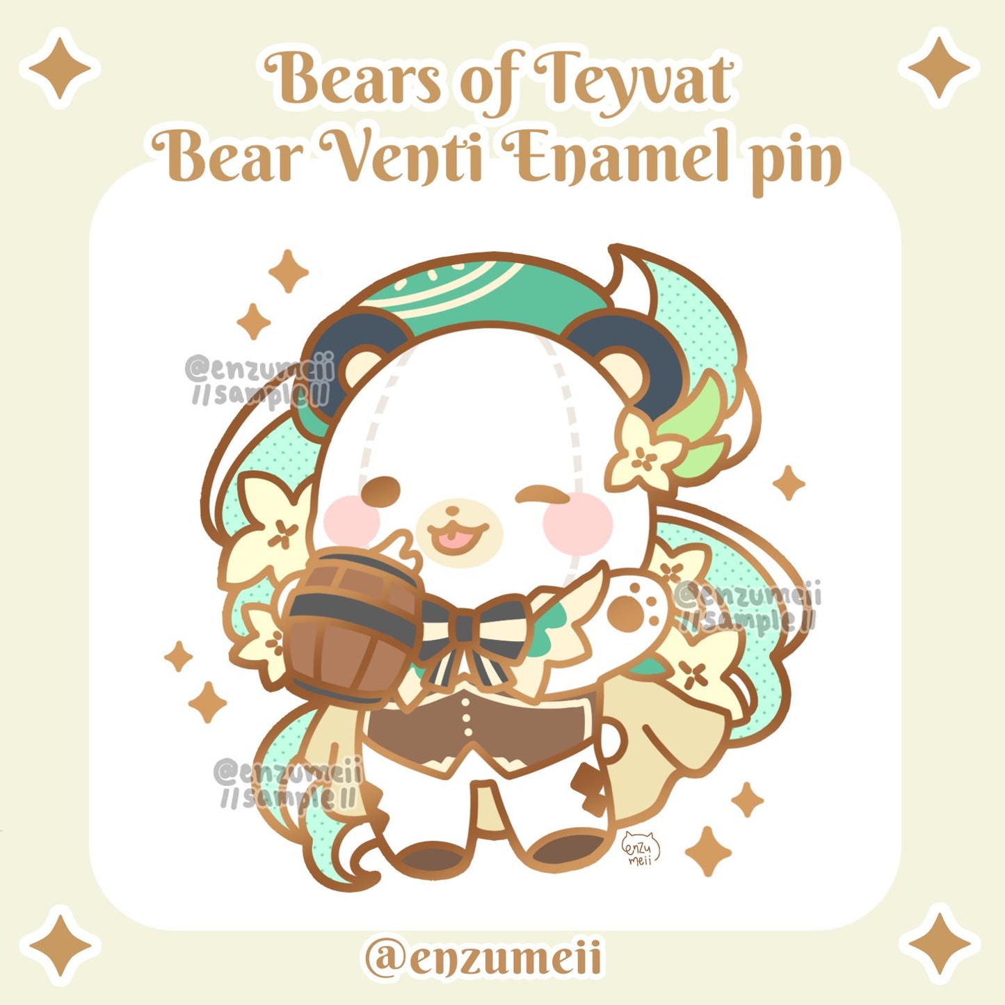 Bears of Teyvat Enamel Pin