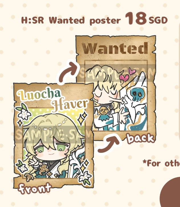 H:SR Wanted Posters 3D Layered Keychains