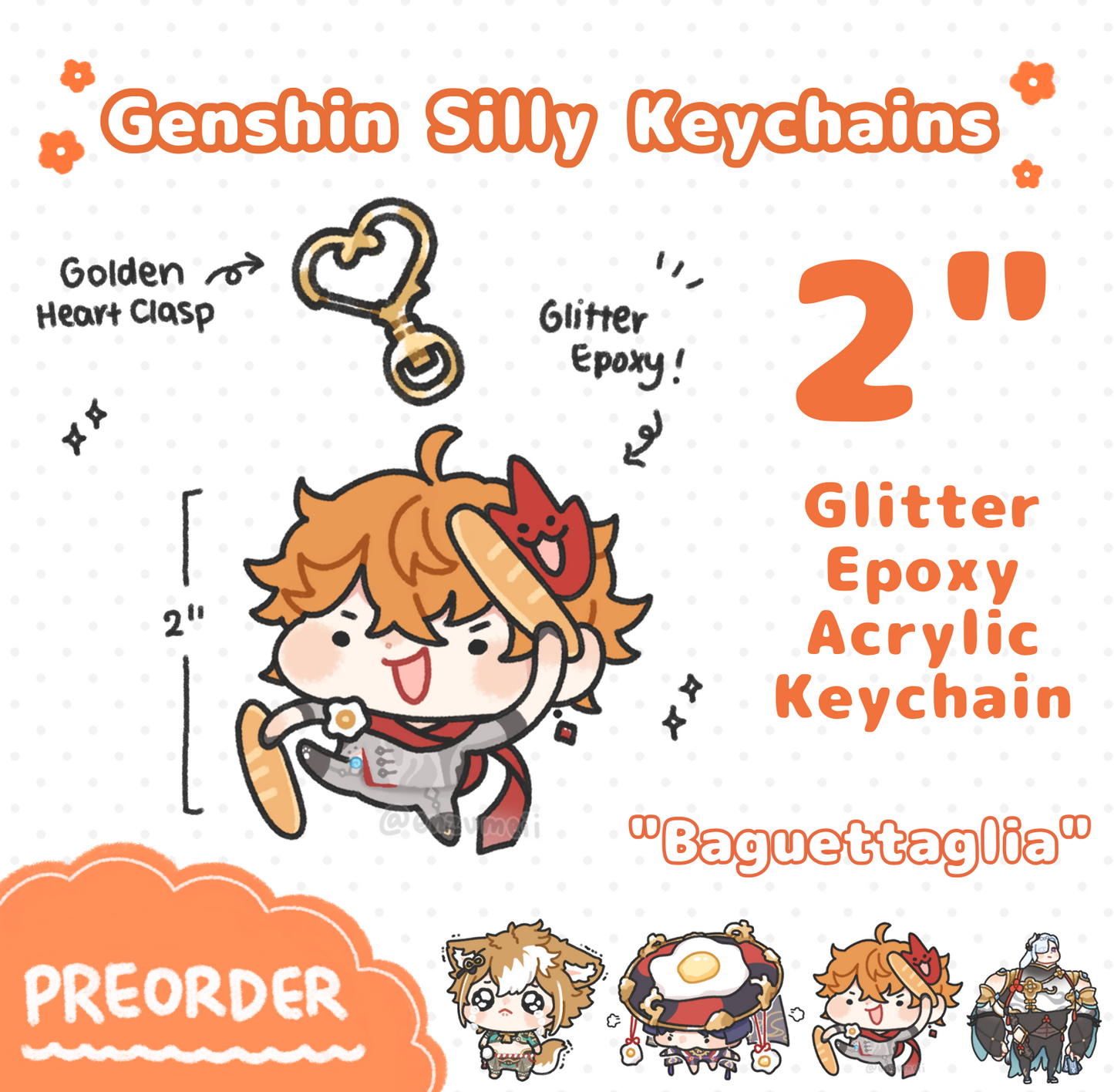 Genshin Silly Acrylic Keychains