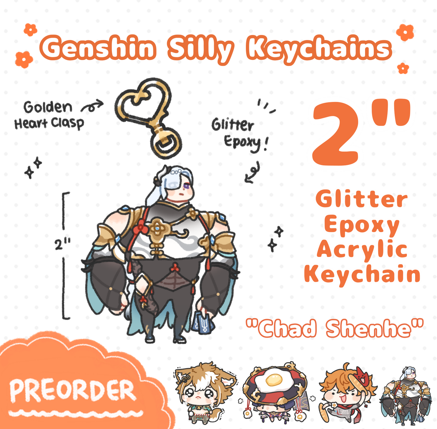 Genshin Silly Acrylic Keychains