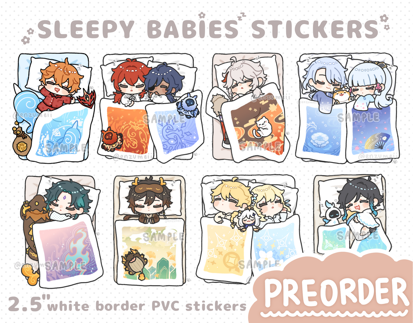 Genshin Sleepy Babies VOL.1 Stickers