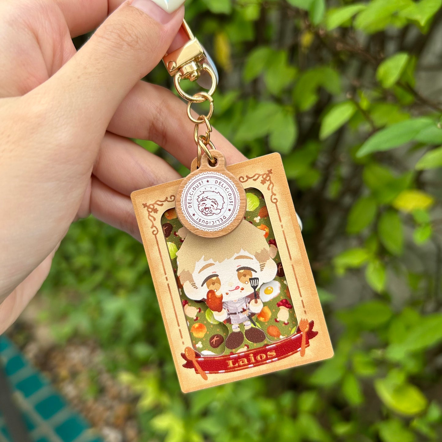 Dungeon meshi🍖 Wooden layer keychain