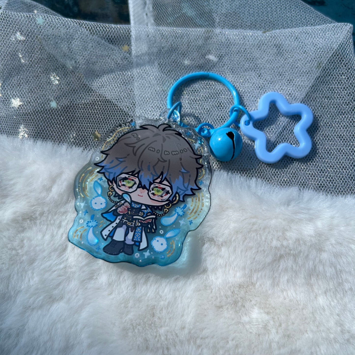 [LUXIEM] Character 6cm Rounded Charms+circle bell and star clasp