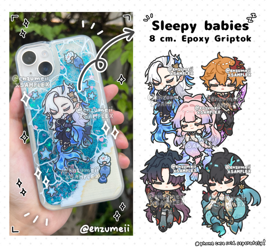 Genshin Sleepy Babies Clear Epoxy Griptok