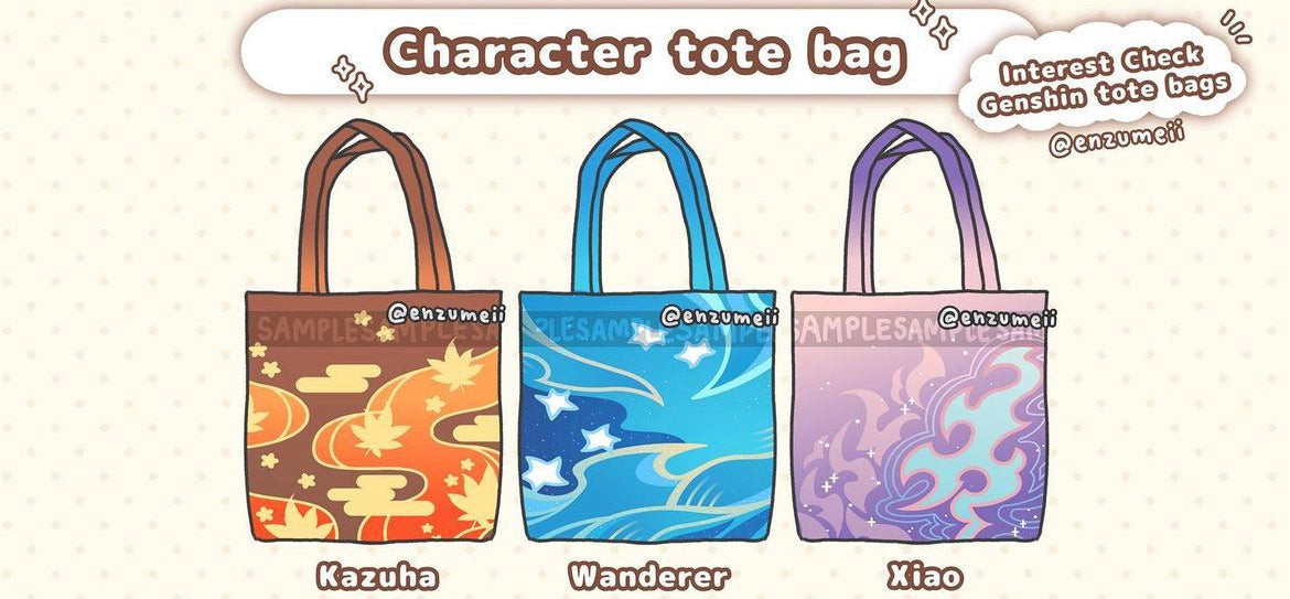 Genshin Character Tote Bag