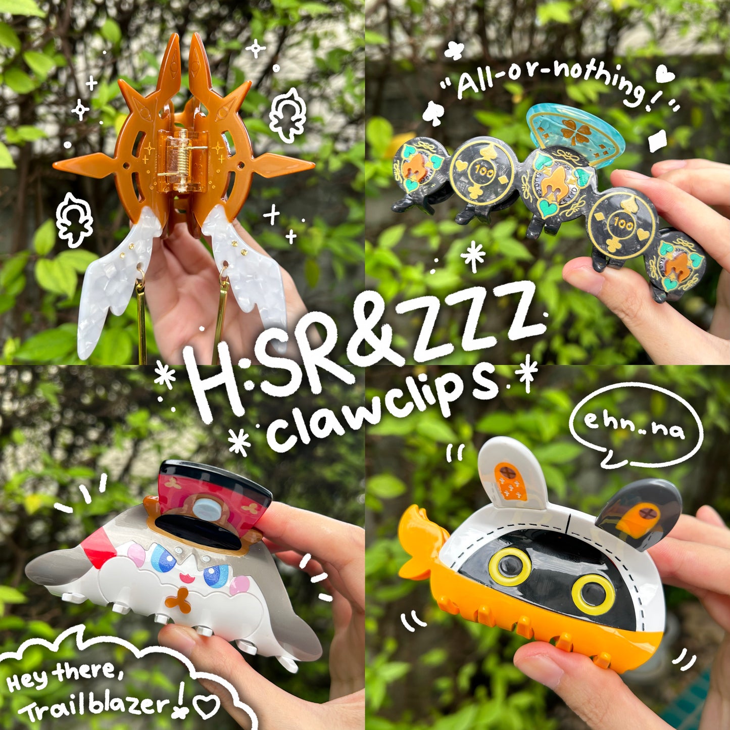 [PREORDER] Honkai : Star rail & ZZZ Claw Clips