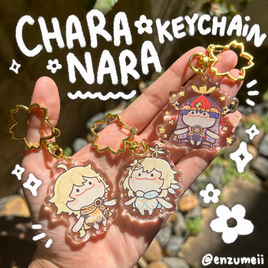 Charanara Glitter Epoxy keychains